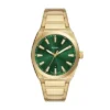 Reloj Everett de acero inoxidable dorado con tres agujas y fecha Reloj Everett de acero inoxidable dorado con tres agujas y fecha