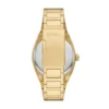 Reloj Everett de acero inoxidable dorado con tres agujas y fecha Reloj Everett de acero inoxidable dorado con tres agujas y fecha
