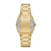 Reloj Everett de acero inoxidable dorado con tres agujas y fecha Reloj Everett de acero inoxidable dorado con tres agujas y fecha