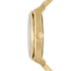 Reloj Everett de acero inoxidable dorado con tres agujas y fecha Reloj Everett de acero inoxidable dorado con tres agujas y fecha