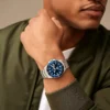 Reloj Fossil Blue Dive de acero inoxidable con tres agujas y fecha Reloj Fossil Blue Dive de acero inoxidable con tres agujas y fecha
