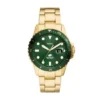 Reloj Fossil Blue Dive de tres agujas con fecha, acero inoxidable dorado Reloj Fossil Blue Dive de tres agujas con fecha, acero inoxidable dorado