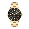 Reloj Fossil Blue GMT de acero inoxidable dorado Reloj Fossil Blue GMT de acero inoxidable dorado