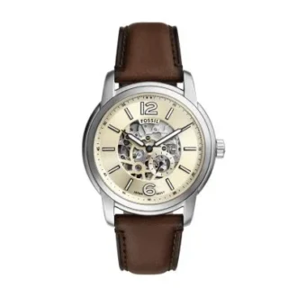 Reloj Fossil Heritage automático con correa de piel marrón