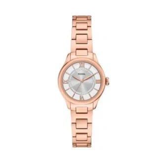 Reloj Gilmore de acero inoxidable en tono oro rosa con tres agujas