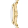 Reloj Gilmore de tres agujas con fecha, tono dorado y cerámica blanca Reloj Gilmore de tres agujas con fecha, tono dorado y cerámica blanca