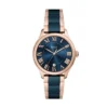 Reloj Gilmore de tres agujas con fecha, tono oro rosa y cerámica azul marino Reloj Gilmore de tres agujas con fecha, tono oro rosa y cerámica azul marino