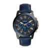 Reloj Grant Cronógrafo de cuero azul marino Reloj Grant Cronógrafo de cuero azul marino