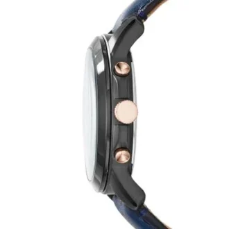 Reloj Grant Cronógrafo de cuero azul marino