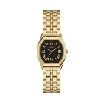 Reloj Harlow de acero inoxidable dorado con tres agujas