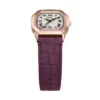 Reloj Harlow de tres agujas con correa de piel de cocodrilo burdeos Reloj Harlow de tres agujas con correa de piel de cocodrilo burdeos