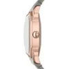 Reloj Harlow de tres agujas con correa de piel de cocodrilo gris Reloj Harlow de tres agujas con correa de piel de cocodrilo gris