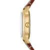 Reloj Harlow de tres agujas con correa de piel marrón medio Reloj Harlow de tres agujas con correa de piel marrón medio