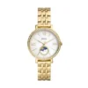 Reloj Jacqueline Sun Moon multifunción de acero inoxidable dorado