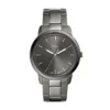 Reloj minimalista de acero inoxidable con tres agujas y acabado ahumado Reloj minimalista de acero inoxidable con tres agujas y acabado ahumado