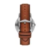 Reloj minimalista de tres agujas con correa de piel marrón Reloj minimalista de tres agujas con correa de piel marrón