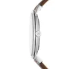 Reloj minimalista de tres agujas con correa de piel marrón Reloj minimalista de tres agujas con correa de piel marrón