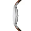 Reloj minimalista de tres agujas con correa de piel marrón Reloj minimalista de tres agujas con correa de piel marrón