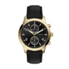 Reloj multifunción Bennett de cuero negro Reloj multifunción Bennett de cuero negro