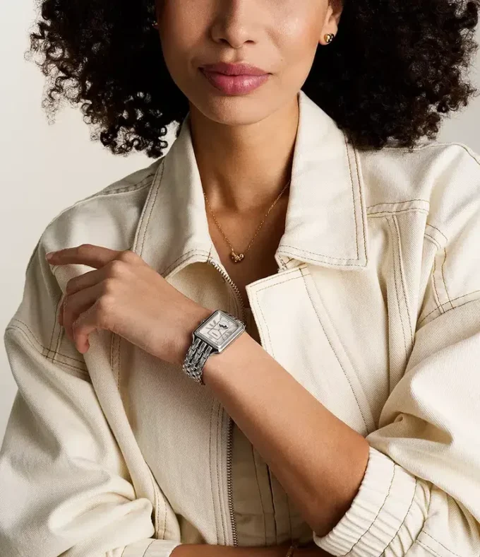 Reloj multifunción Raquel Sun Moon de acero inoxidable