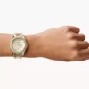 Reloj multifunción Riley de acero inoxidable dorado Reloj multifunción Riley de acero inoxidable dorado
