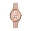 Reloj multifunción Rye de piel rosa Reloj multifunción Rye de piel rosa