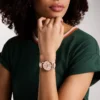 Reloj multifunción Rye de piel rosa Reloj multifunción Rye de piel rosa