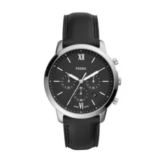 Reloj Neutra Chronograph de cuero negro