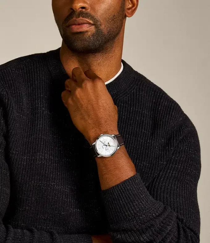 Reloj Neutra Moonphase multifunción con correa de piel marrón Reloj Neutra Moonphase multifunción con correa de piel marrón