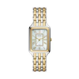 Reloj Raquel de acero inoxidable bicolor con tres agujas y fecha Reloj Raquel de acero inoxidable bicolor con tres agujas y fecha