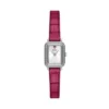 Reloj Raquel Mini de dos agujas con correa de piel rosa Reloj Raquel Mini de dos agujas con correa de piel rosa