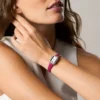 Reloj Raquel Mini de dos agujas con correa de piel rosa Reloj Raquel Mini de dos agujas con correa de piel rosa