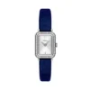 Reloj Raquel Mini de dos agujas con terciopelo azul Reloj Raquel Mini de dos agujas con terciopelo azul