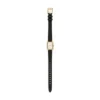 Reloj Raquel Mini de tres agujas con correa de cuero negro Reloj Raquel Mini de tres agujas con correa de cuero negro