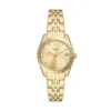 Reloj Scarlette de acero inoxidable dorado con tres agujas y fecha
