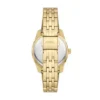 Reloj Scarlette de acero inoxidable dorado con tres agujas y fecha