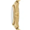 Reloj Scarlette de acero inoxidable dorado con tres agujas y fecha