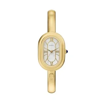 Reloj Sloan de acero inoxidable dorado con tres agujas y brazalete tipo esclava