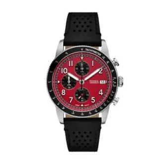 Reloj Sport Tourer Chronograph de cuero negro