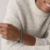 Set de regalo con pulsera de acero inoxidable y ágata verde