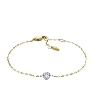 Sutton Tokens Of Affection Pulsera de cadena de acero inoxidable en dos tonos