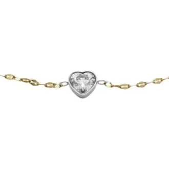 Sutton Tokens Of Affection Pulsera de cadena de acero inoxidable en dos tonos