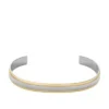 Textura moleteada a máquina Pulsera tipo esclava moleteada de acero inoxidable en dos tonos Textura moleteada a máquina Pulsera tipo esclava moleteada de acero inoxidable en dos tonos